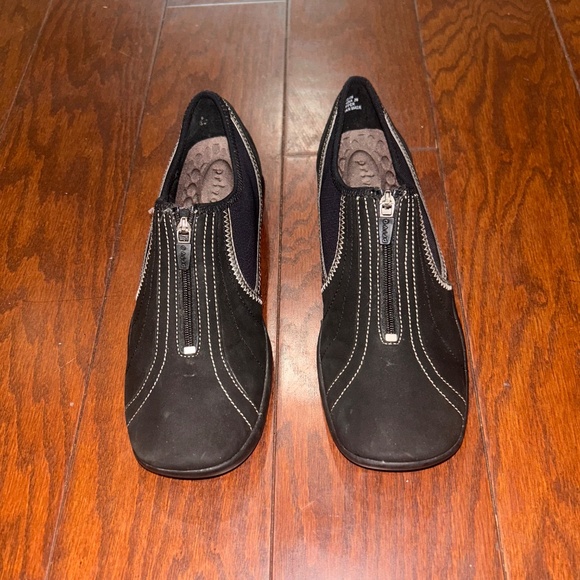 Privo by Clarks women’s slip on Shoes black comfortable sneakers flats zipper - Picture 5 of 12